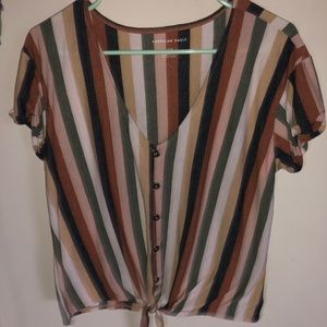 American Eagle Tie front shirt